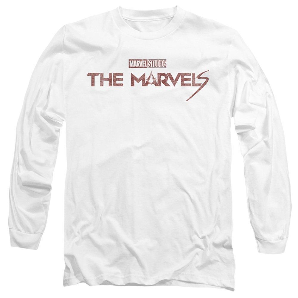 White - Marvel - The Marvels Distressed Logo Long Sleeve T-Shirt W - 1
