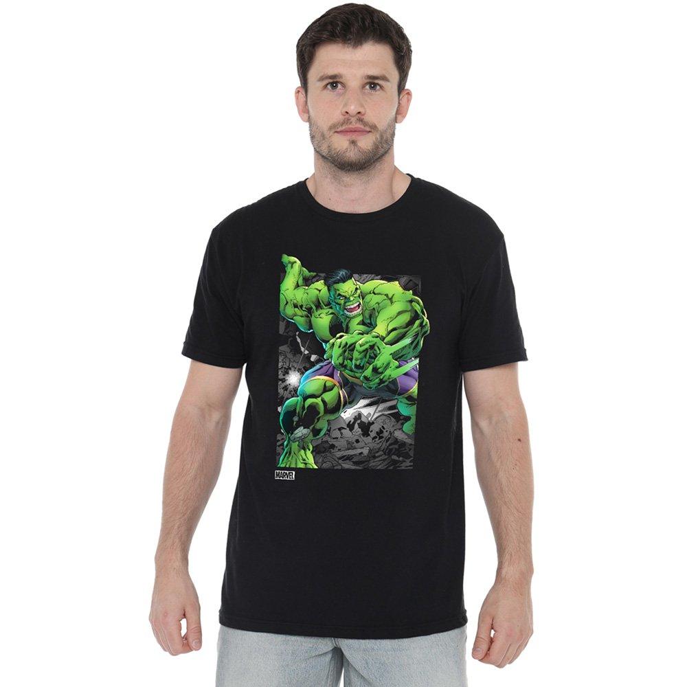 Black - Marvel - Hulk Battle Scene T-Shirt - 1