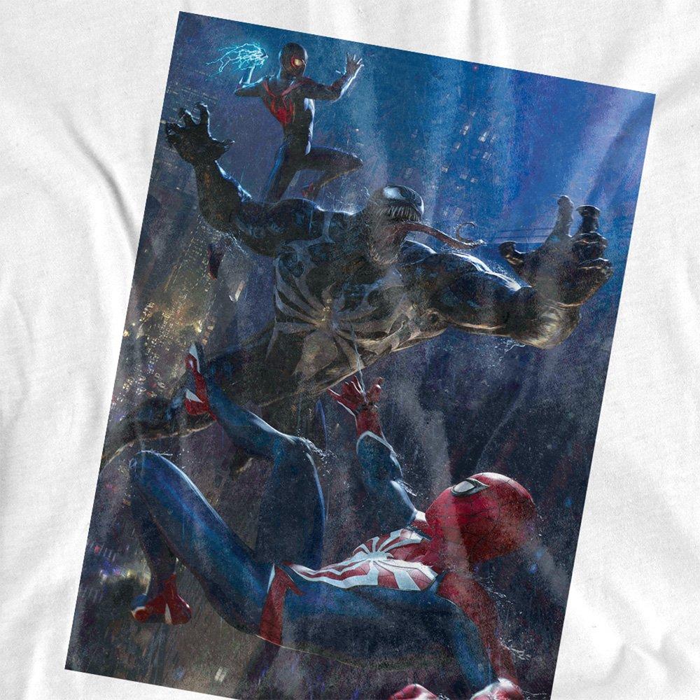 White - Marvel - SpiderMan 2 Gamerverse City Fight Long Sleeve T-Sh - 2