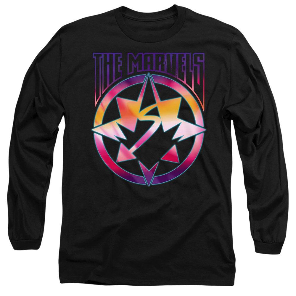 Black - Marvel - The Marvels Gradient Logo Long Sleeve T-Shirt Bla - 1