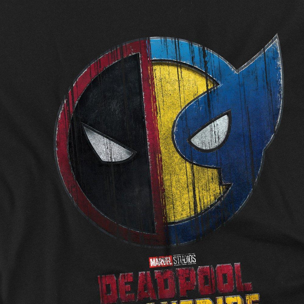 Black - Marvel - DEADPOOL & WOLVERINE WORN CREST Long Sleeve T-Shir - 2
