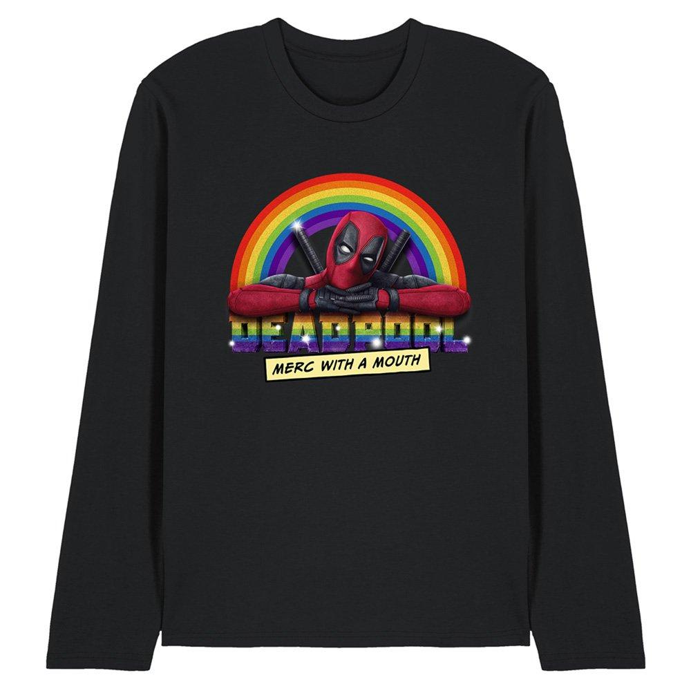 Black - Marvel - Deadpool Rainbow Merc With A Mouth Long Sleeve T S - 1