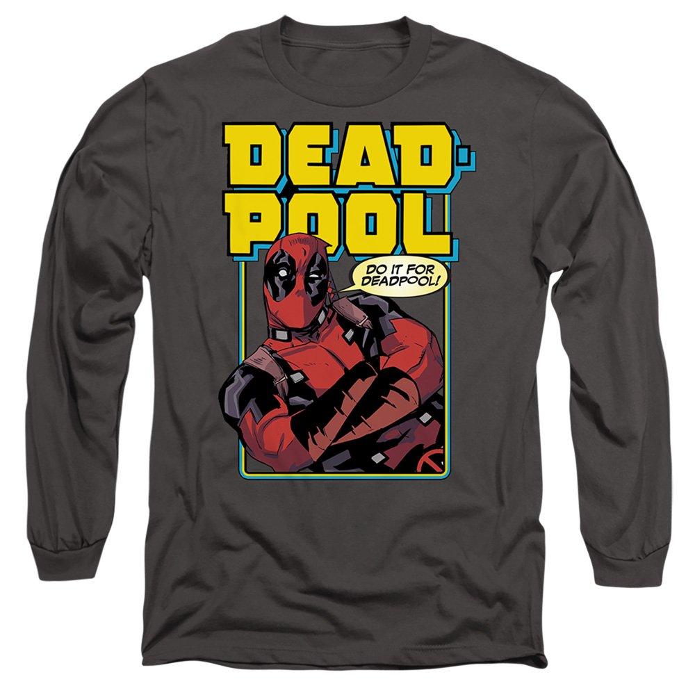 Light Grey - Marvel - Deadpool - Do It For Deadpool Long Sleeve T-Shirt - 1