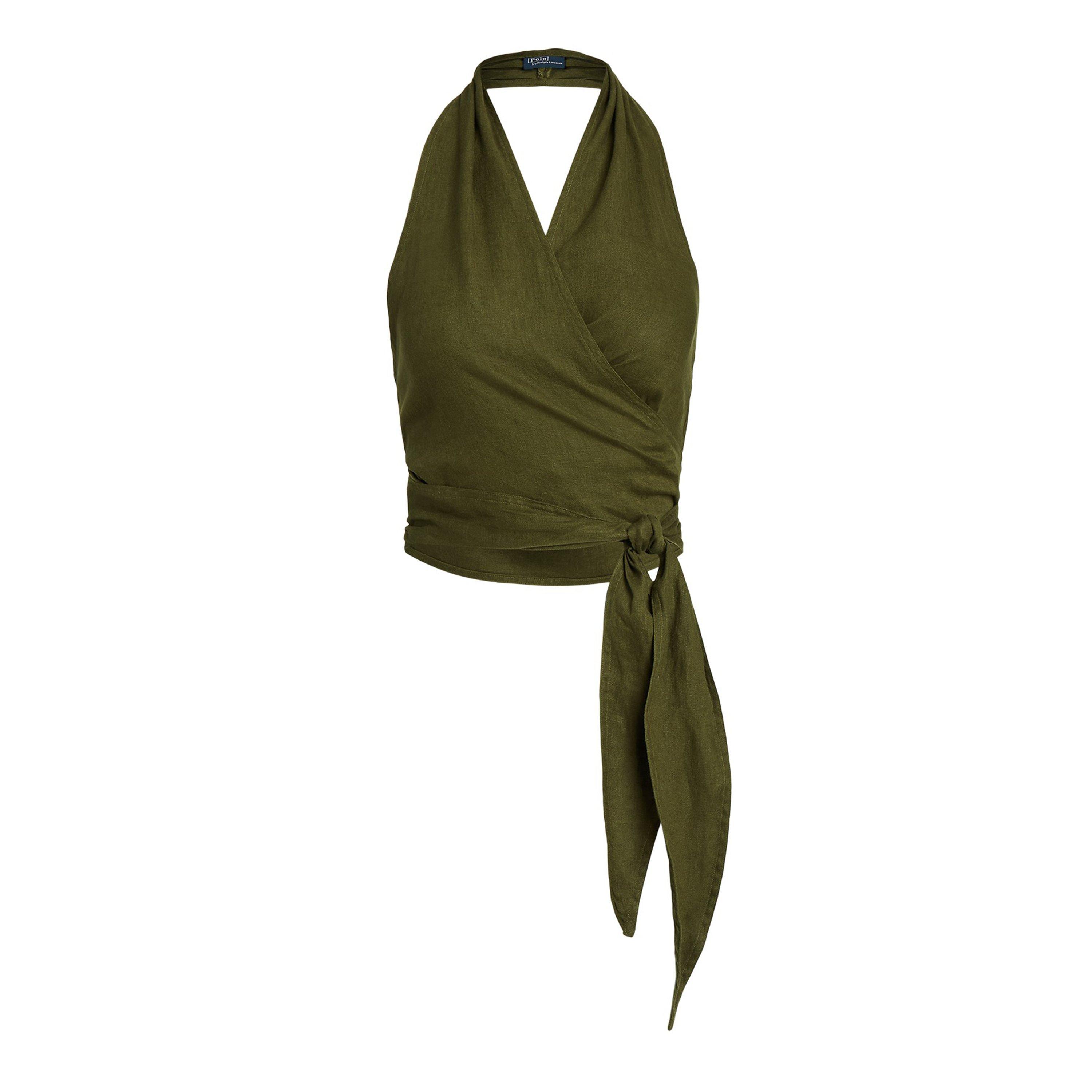 NEW OLIVE - Polo Ralph Lauren - Cropped Halter Top - 1