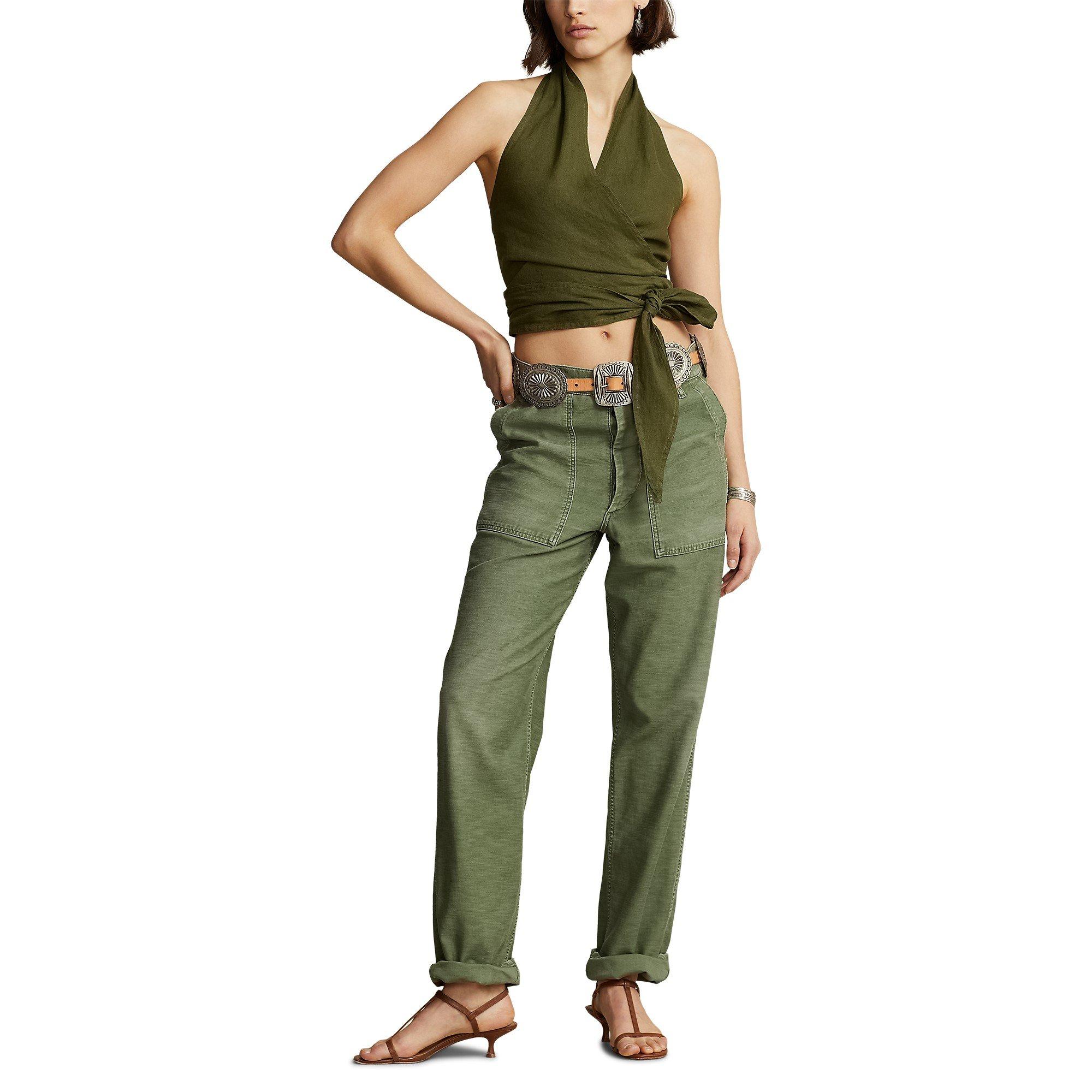 NEW OLIVE - Polo Ralph Lauren - Cropped Halter Top - 4