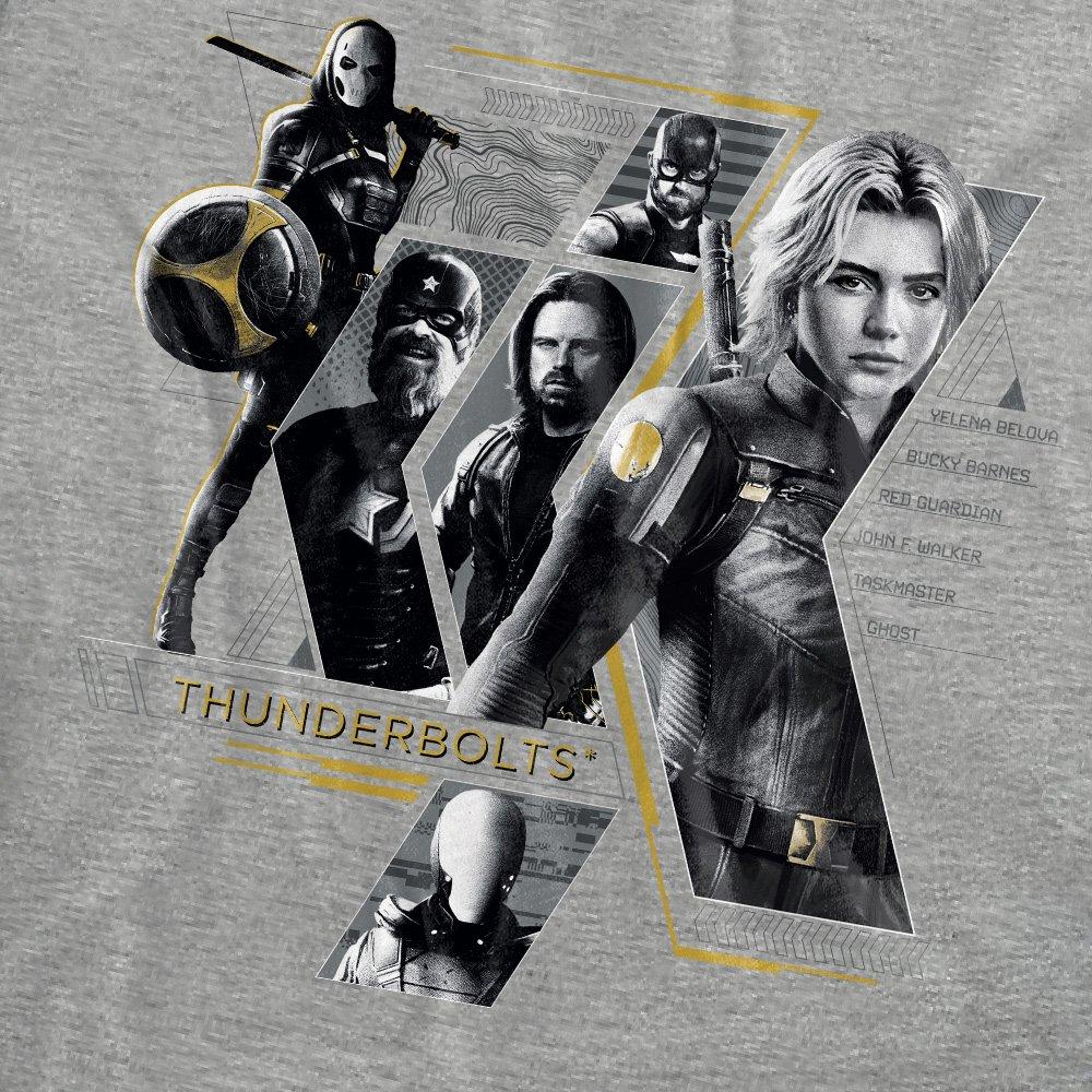 Light Grey - Marvel - Thunderbolts Anti-Hero Team T-Shirt Heather Grey - 2