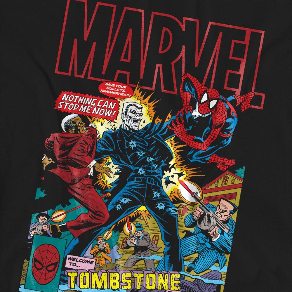 Black - Marvel - Spiderman Retro Tombstone Hammerhead Cover T-Shirt - 2