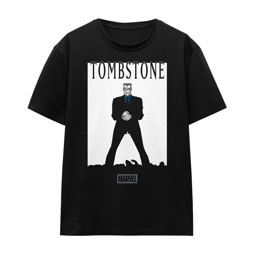 Black - Marvel - Spiderman Retro Tombstone Cover T-Shirt Black - 4