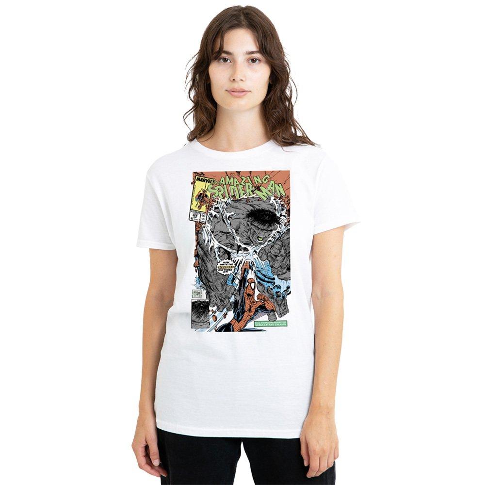 White - Marvel - Spiderman Hulk Strongest There Is Cover T-Shirt W - 1