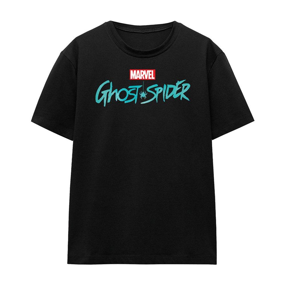 Black - Marvel - Spiderman Ghost Spider Classic Logo T-Shirt Black - 4