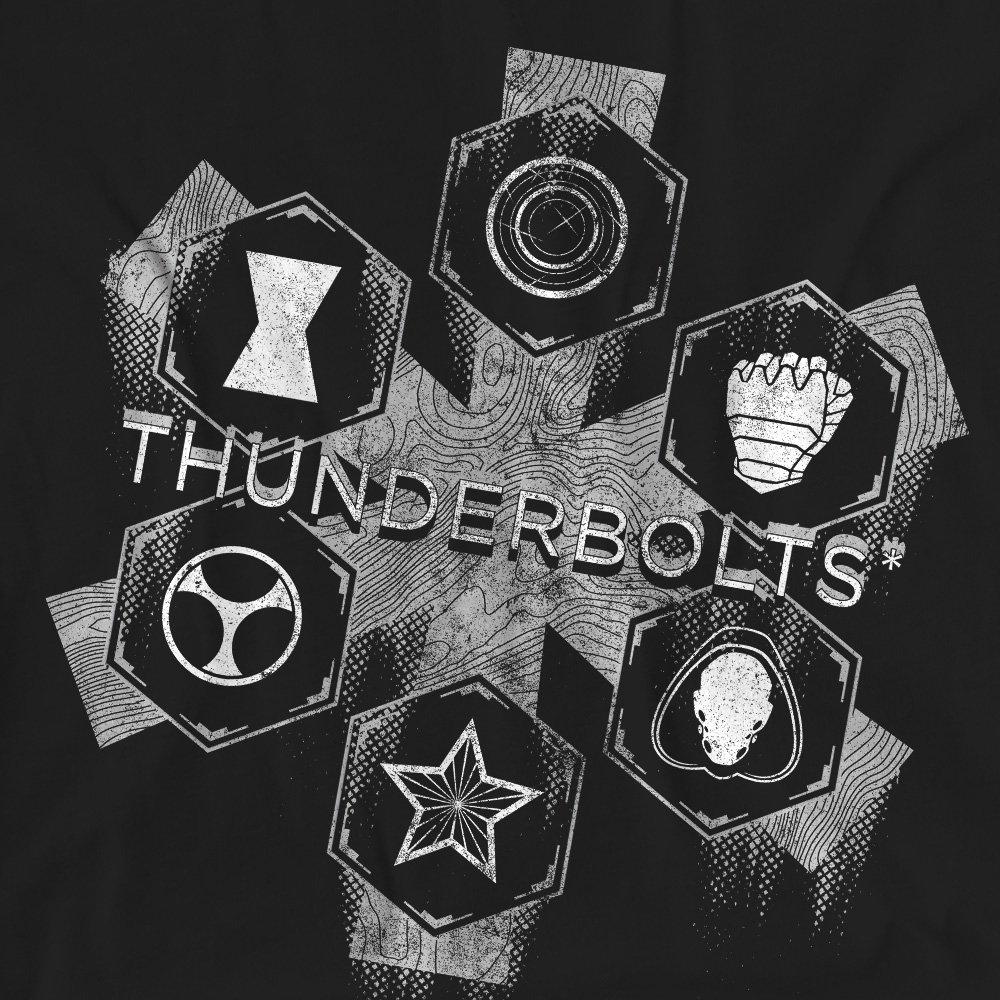 Black - Marvel - Thunderbolts Asterisk Hero Icons T-Shirt Black - 2