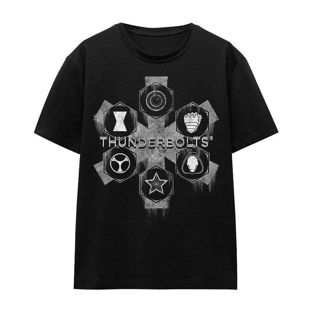 Black - Marvel - Thunderbolts Asterisk Hero Icons T-Shirt Black - 4