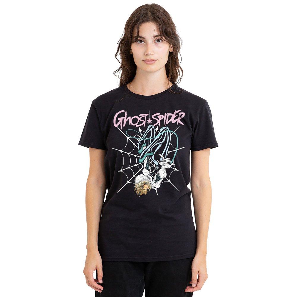 Black - Marvel - Spiderman Ghost Spider Neon Web T-Shirt Black - 1