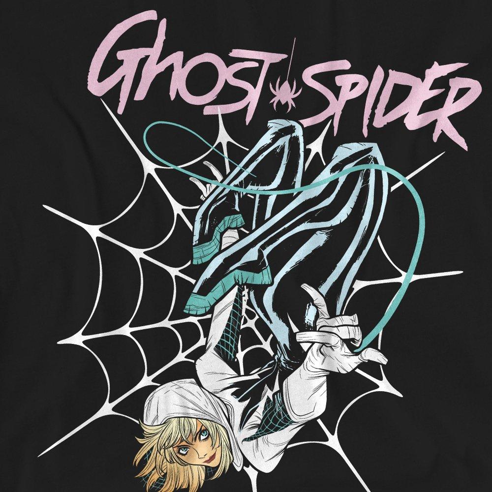 Black - Marvel - Spiderman Ghost Spider Neon Web T-Shirt Black - 2