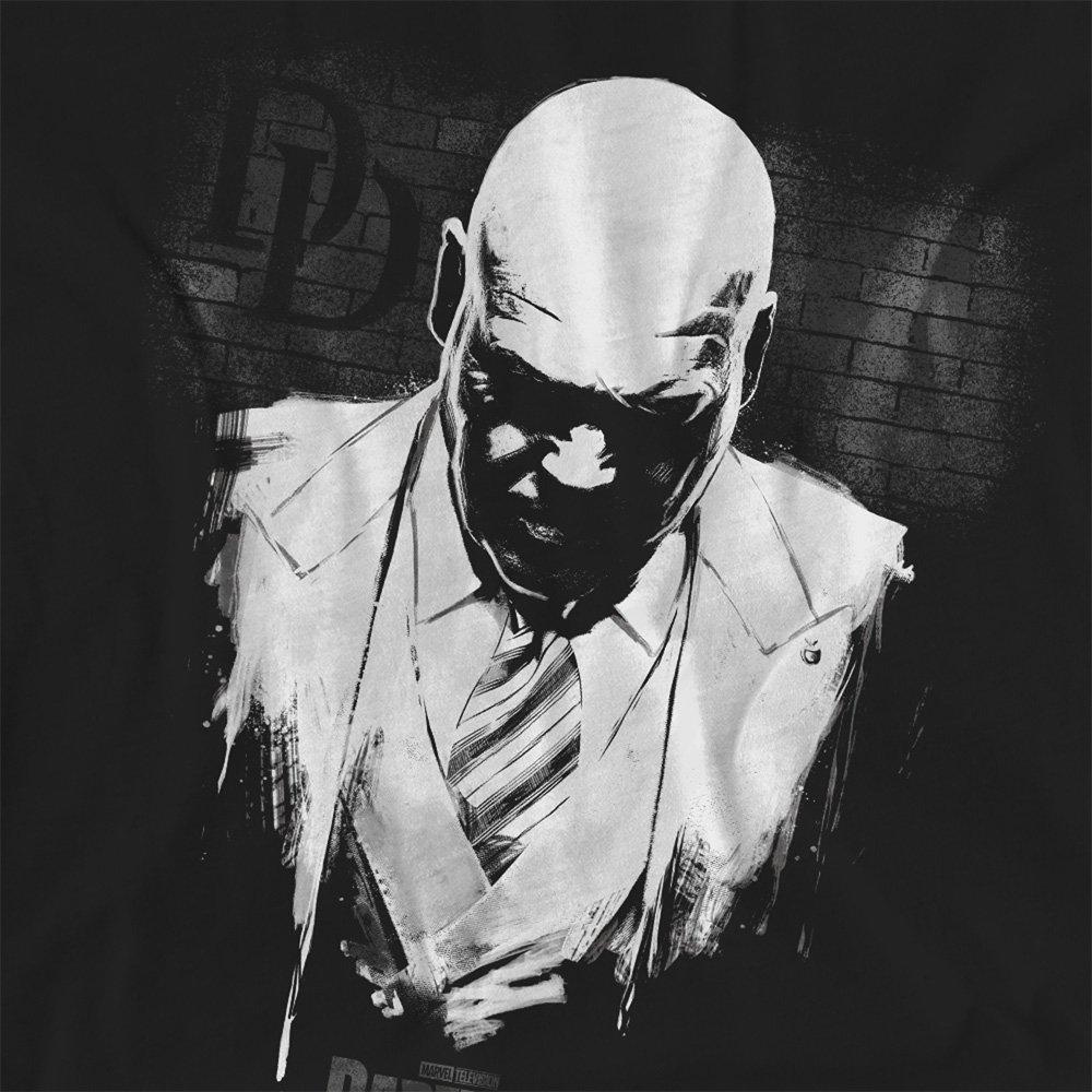Black - Marvel - Daredevil Mayor Fisk Kingpin Paint T-Shirt Black - 2
