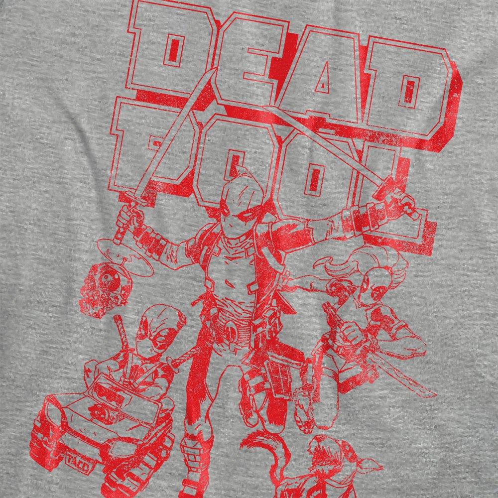 Light Grey - Marvel - Deadpool Corps Red Attack T-Shirt Athletic Heathe - 2