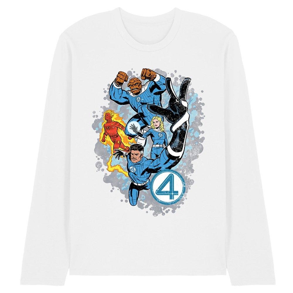 White - Marvel - Fantastic Four The First Family Together Long Slee - 1