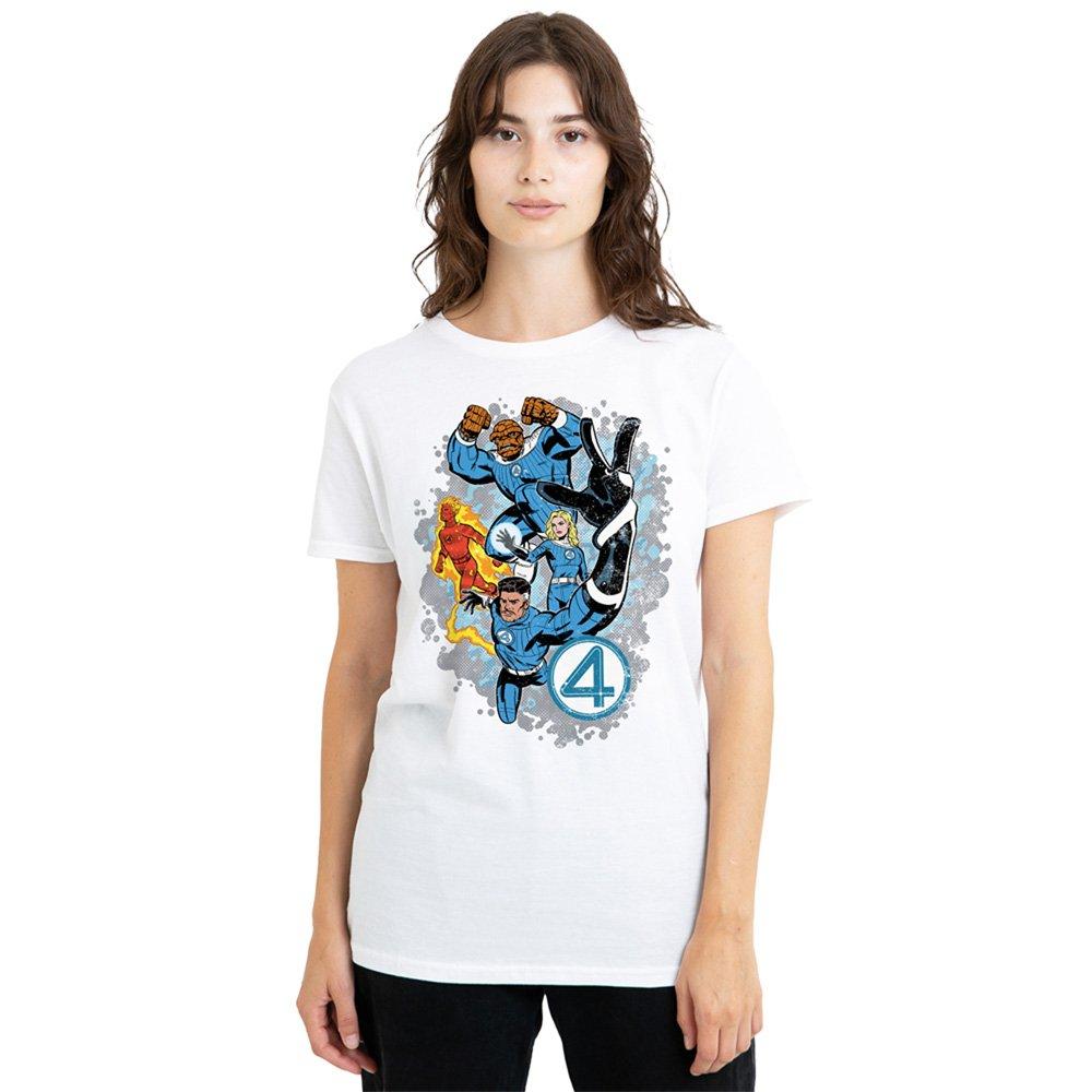 White - Marvel - Fantastic Four The First Family Together T-Shirt - 1