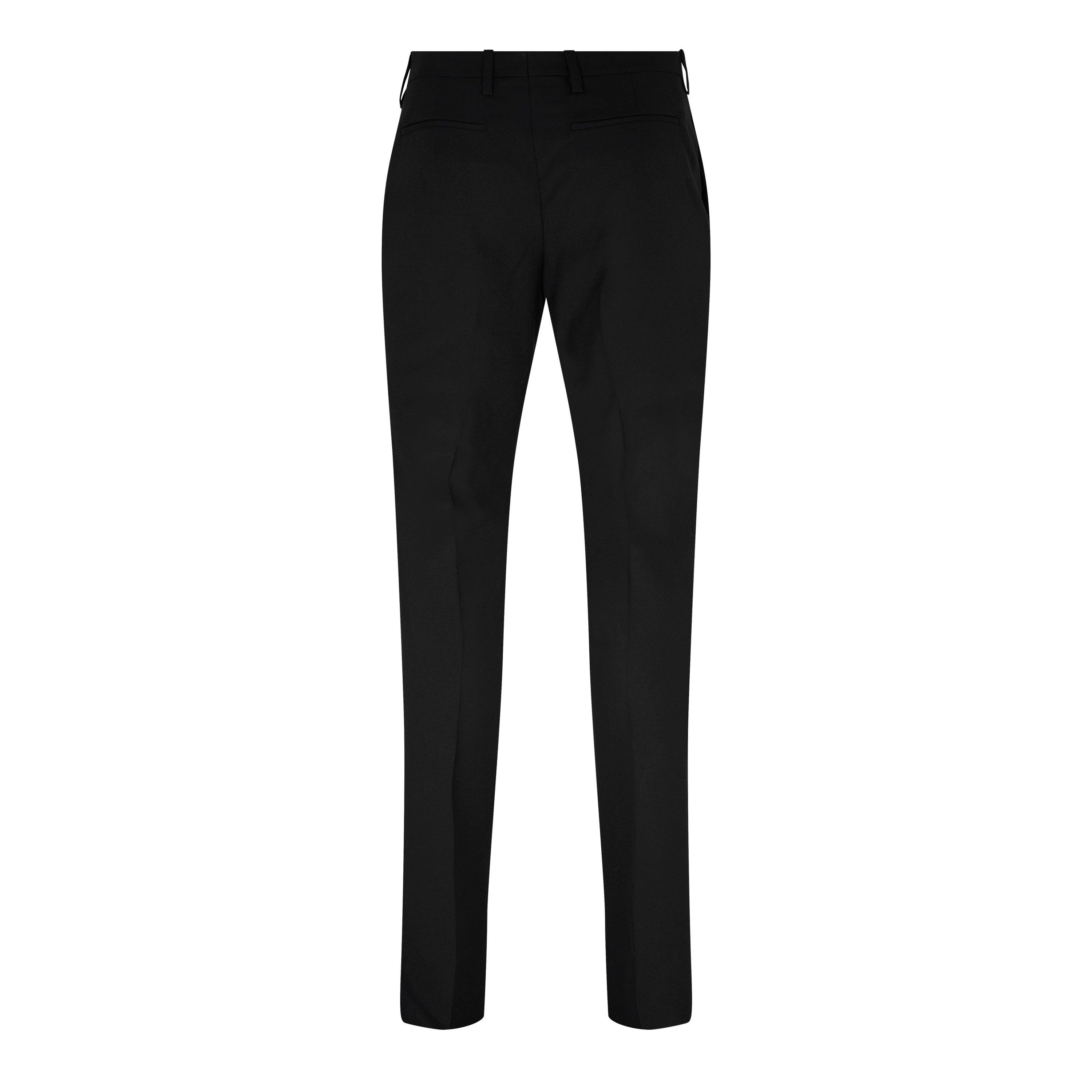 Black - Off White - Men's Skinny Tailored Trousers, Skinny Fit - 6