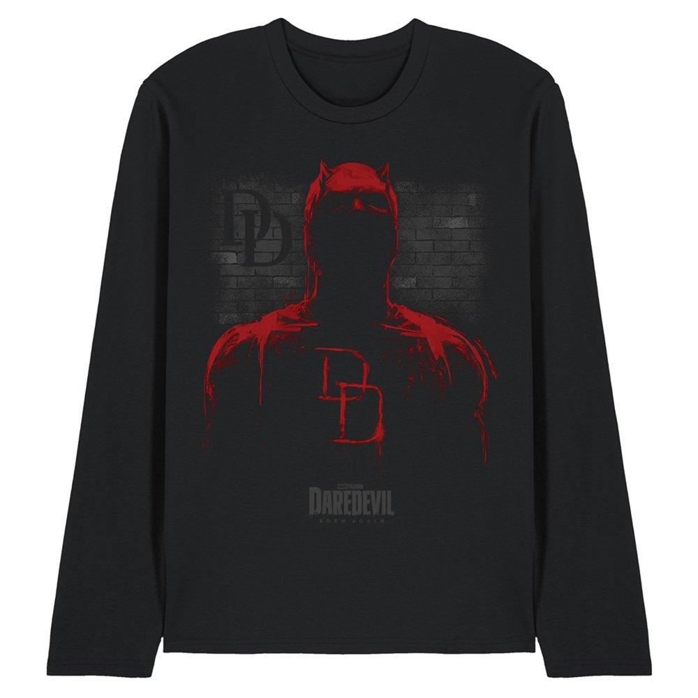 Black - Marvel - Daredevil Man Without Fear Paint Long Sleeve T Shi - 1