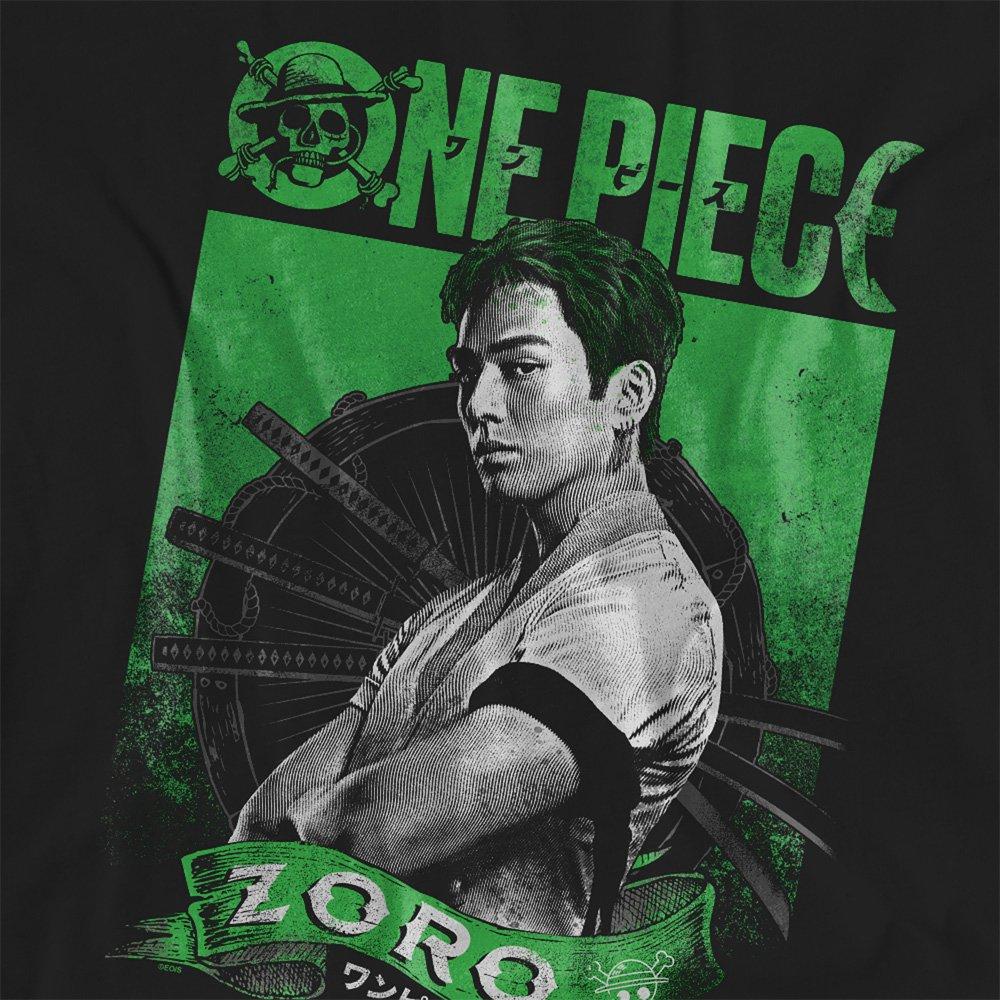 Black - One Piece - One Piece (Netflix) Zoro Etched Portrait Ladies T - 2
