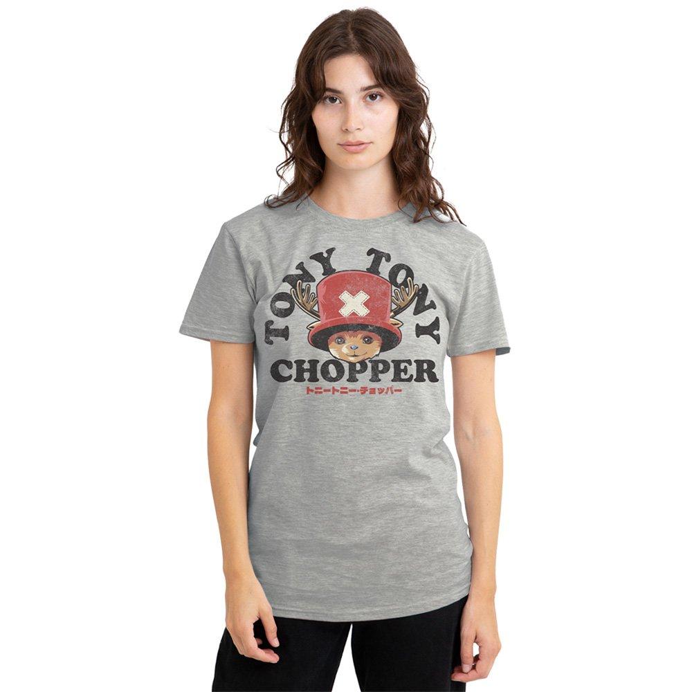One Piece Chopper Face T-Shirt Heather Grey