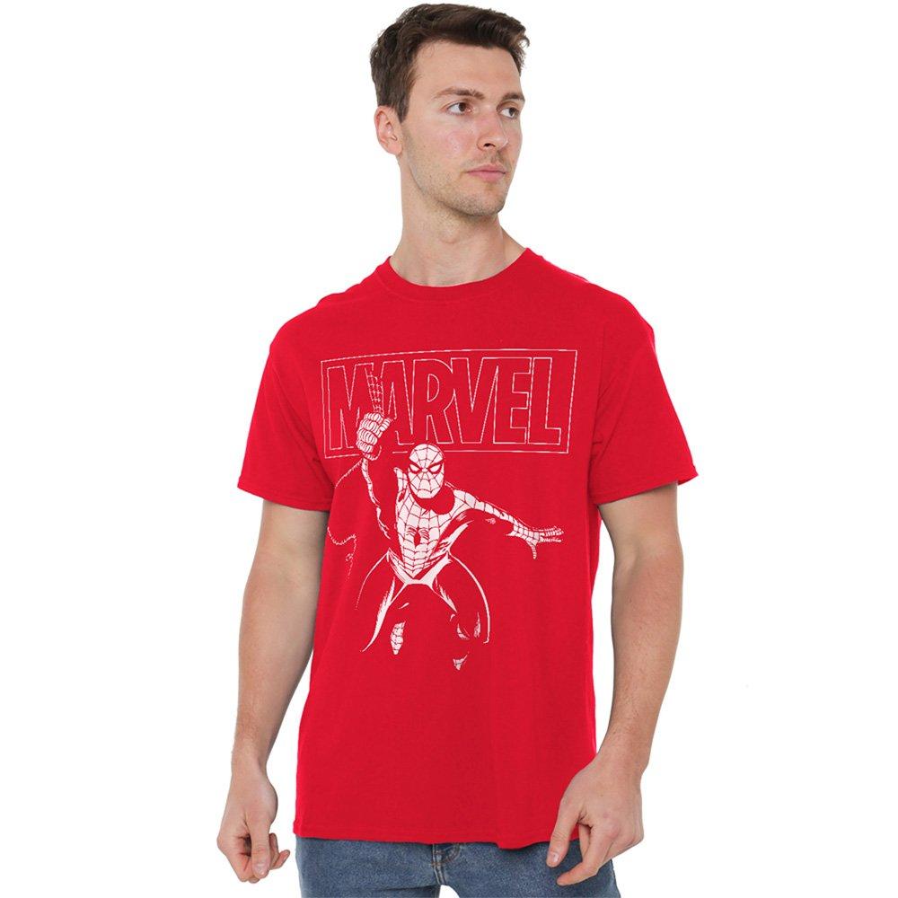 Red - Spiderman - Logo Spiderman Swing Mens T-Shirt Red - 1