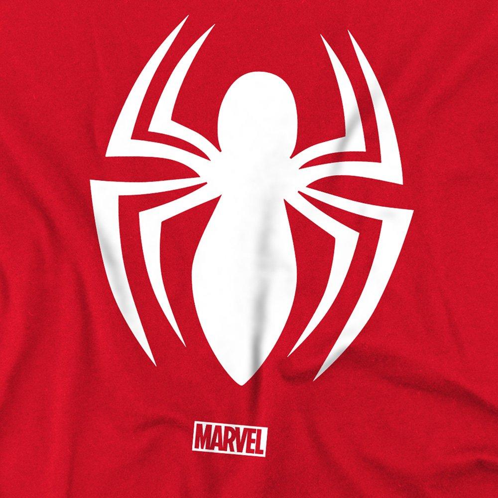 Red - Spiderman - Spiderman Logo Cotton Mens T-Shirt Navy - 2