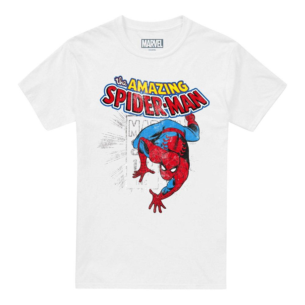 White - Spiderman - Spiderman Wall Crawler Mens T-Shirt White - 4