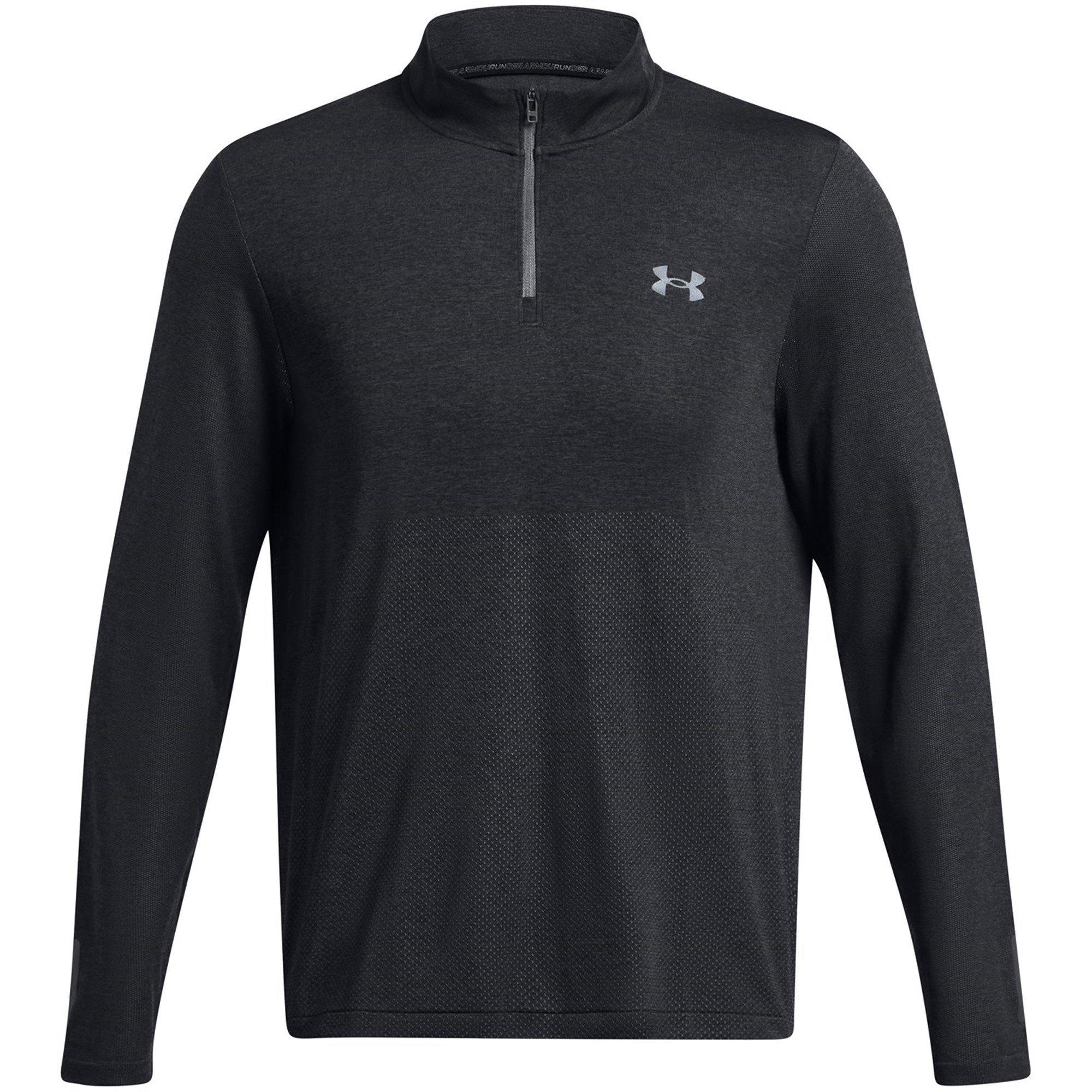 Grey - Under Armour - Seamless Stride ¼ Zip - 1
