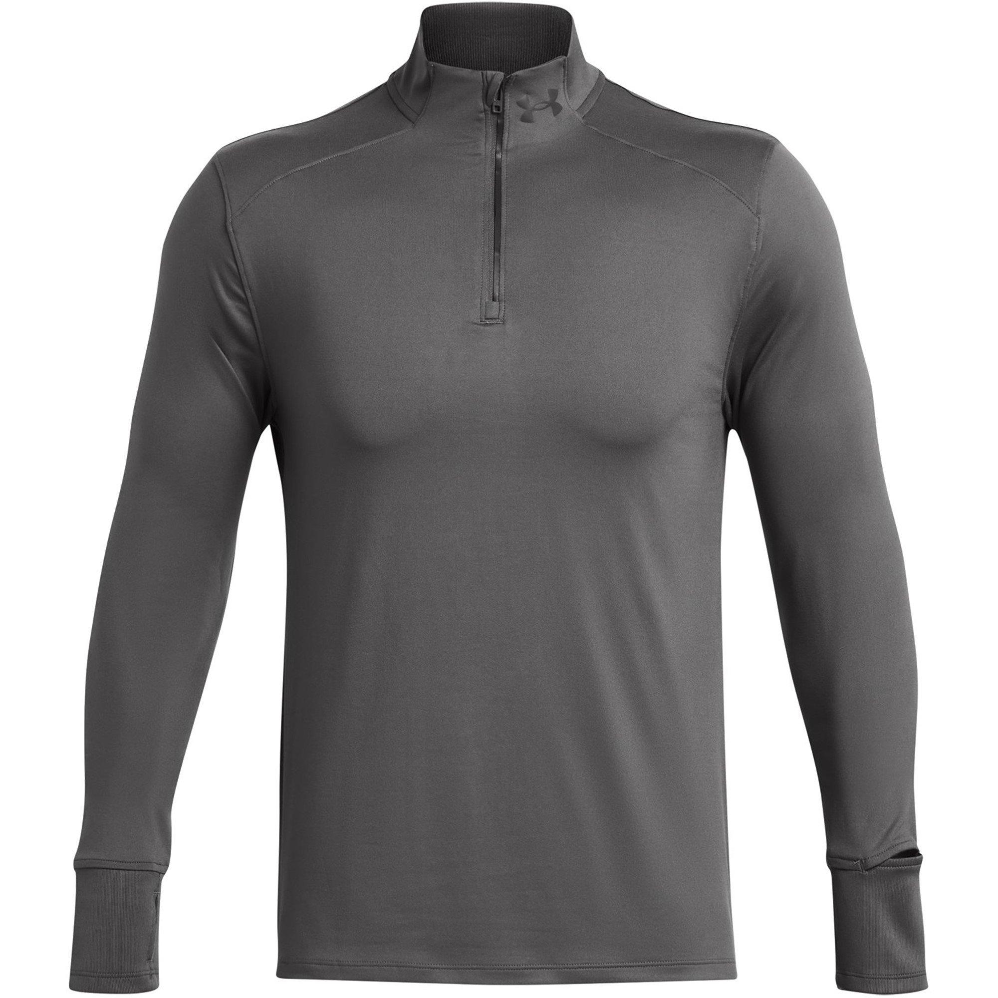 Grey - Under Armour - Qualifier Run Quarter Zip Mens - 1