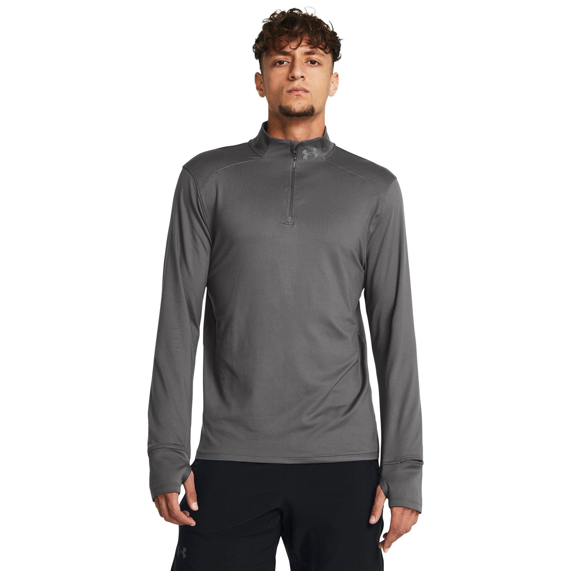 Grey - Under Armour - Qualifier Run Quarter Zip Mens - 3