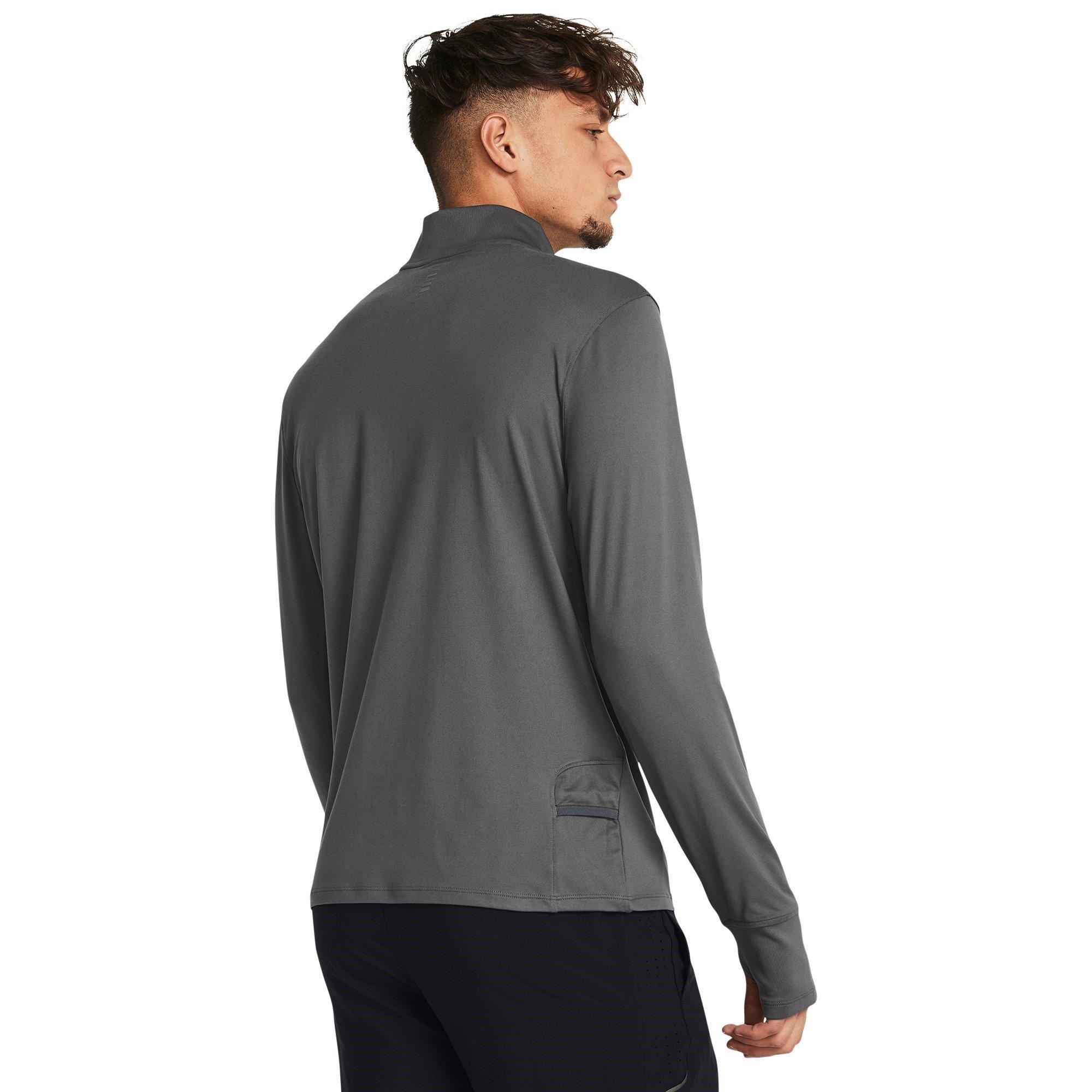 Grey - Under Armour - Qualifier Run Quarter Zip Mens - 4