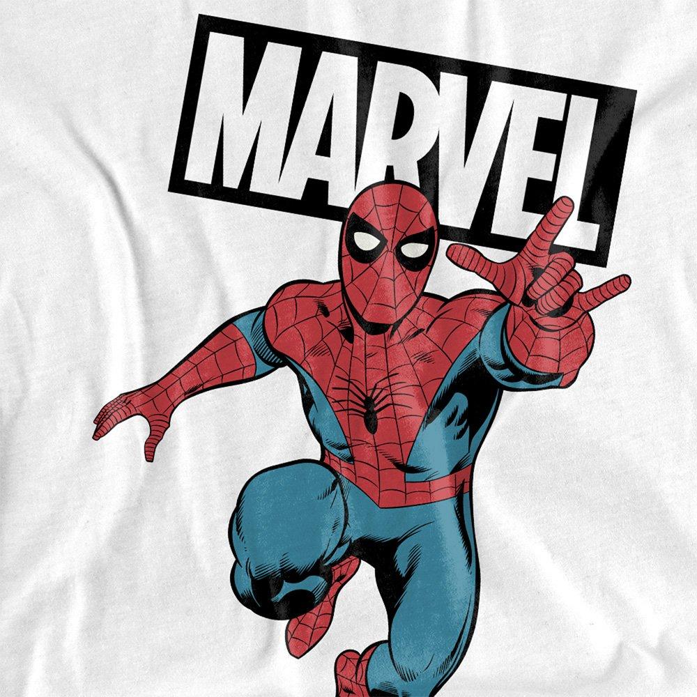 White - Spiderman - Spiderman Jump Mens T-Shirt White - 2