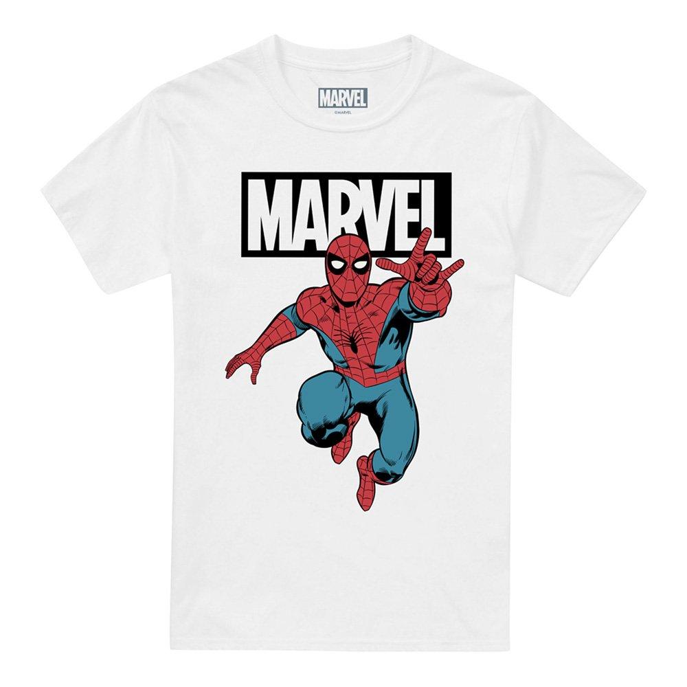 White - Spiderman - Spiderman Jump Mens T-Shirt White - 4