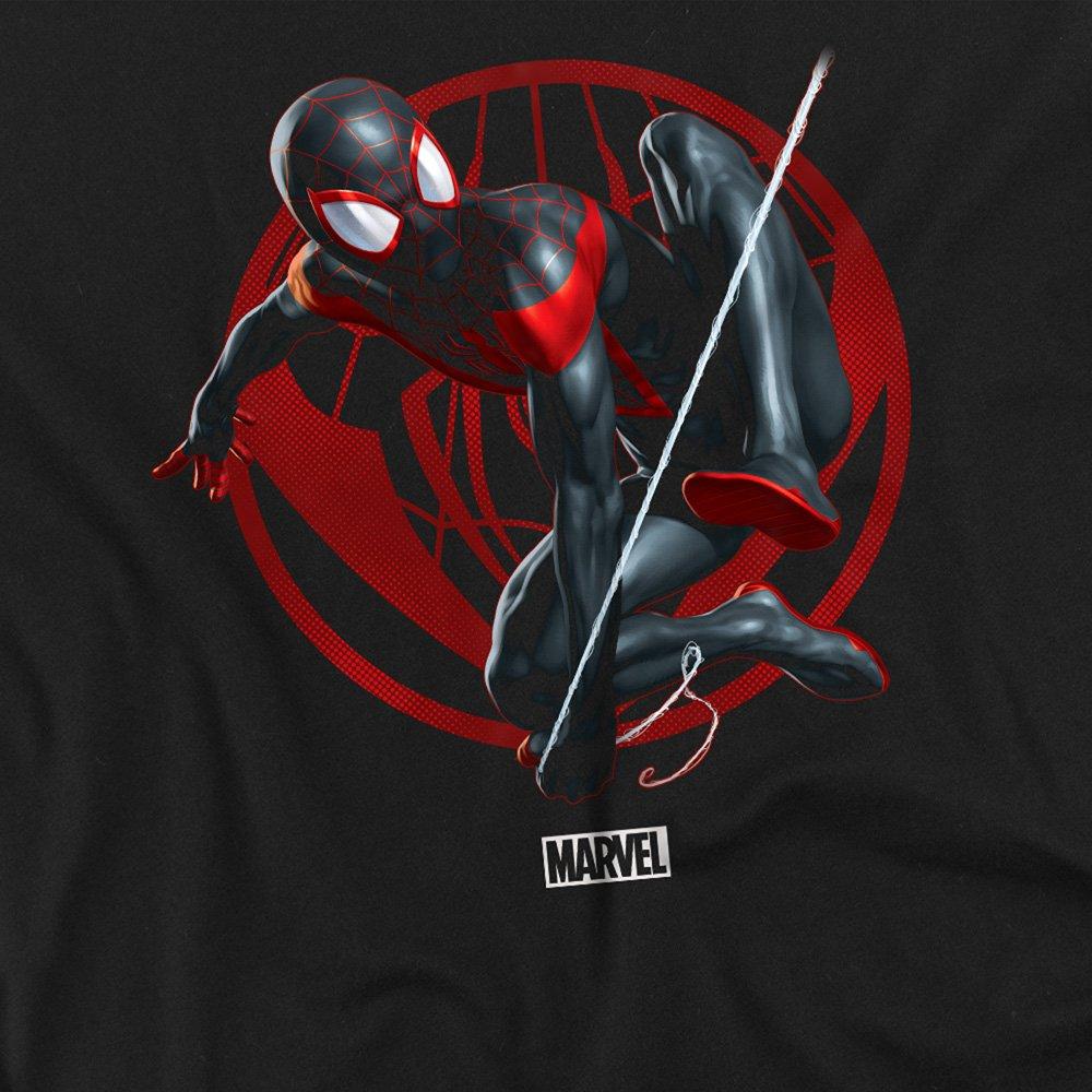 Black - Spiderman - Spiderman Miles Morales Leap Mens T-Shirt Black - 2