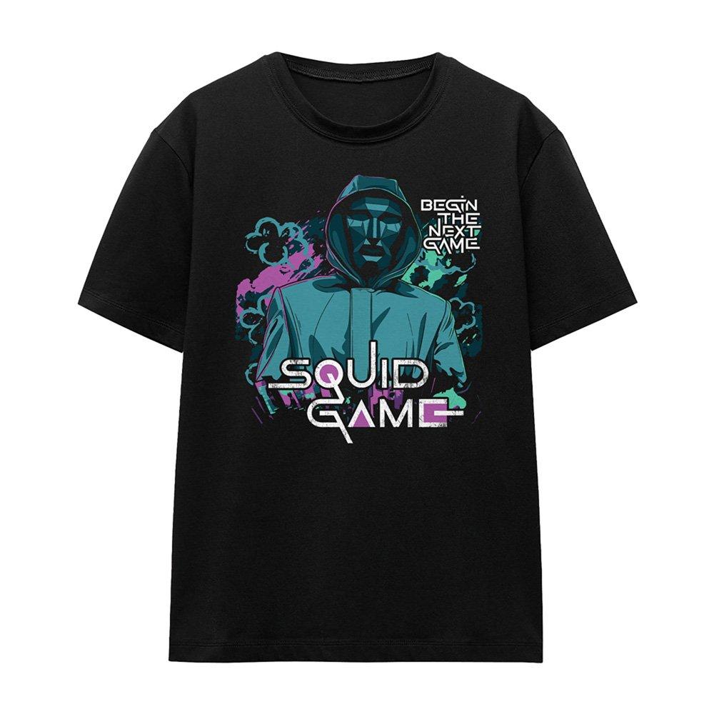 Black - Squid Game - Squid Game Front Man Begin the Next Game Ladies T - 4