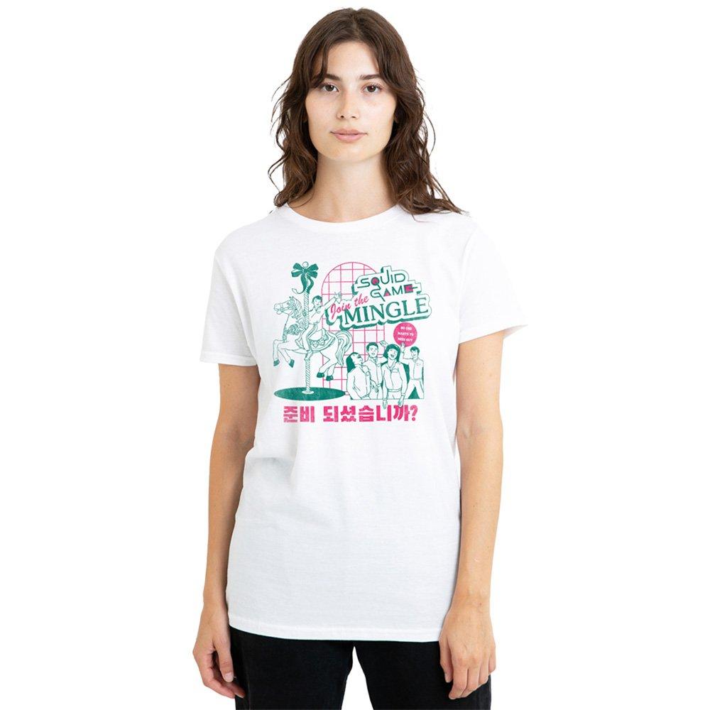 White - Squid Game - Squid Game Merry Go Round Ladies T Shirt White - 1