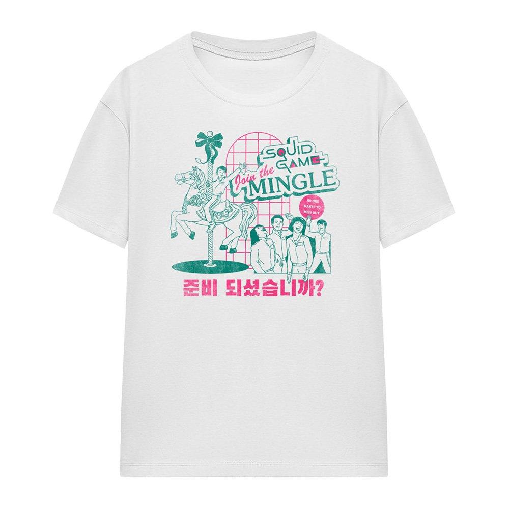 White - Squid Game - Squid Game Merry Go Round Ladies T Shirt White - 4