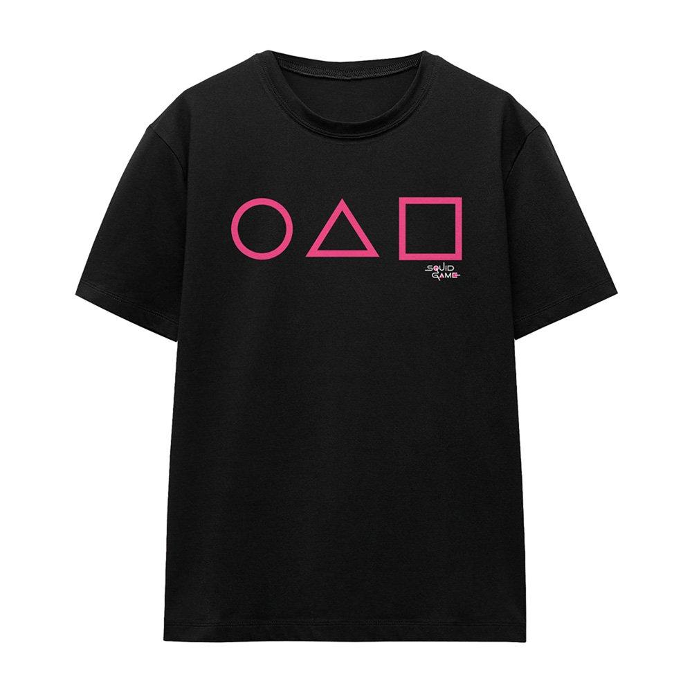 Black - Squid Game - Squid Game Main Icons Pink Ladies T Shirt Black - 4