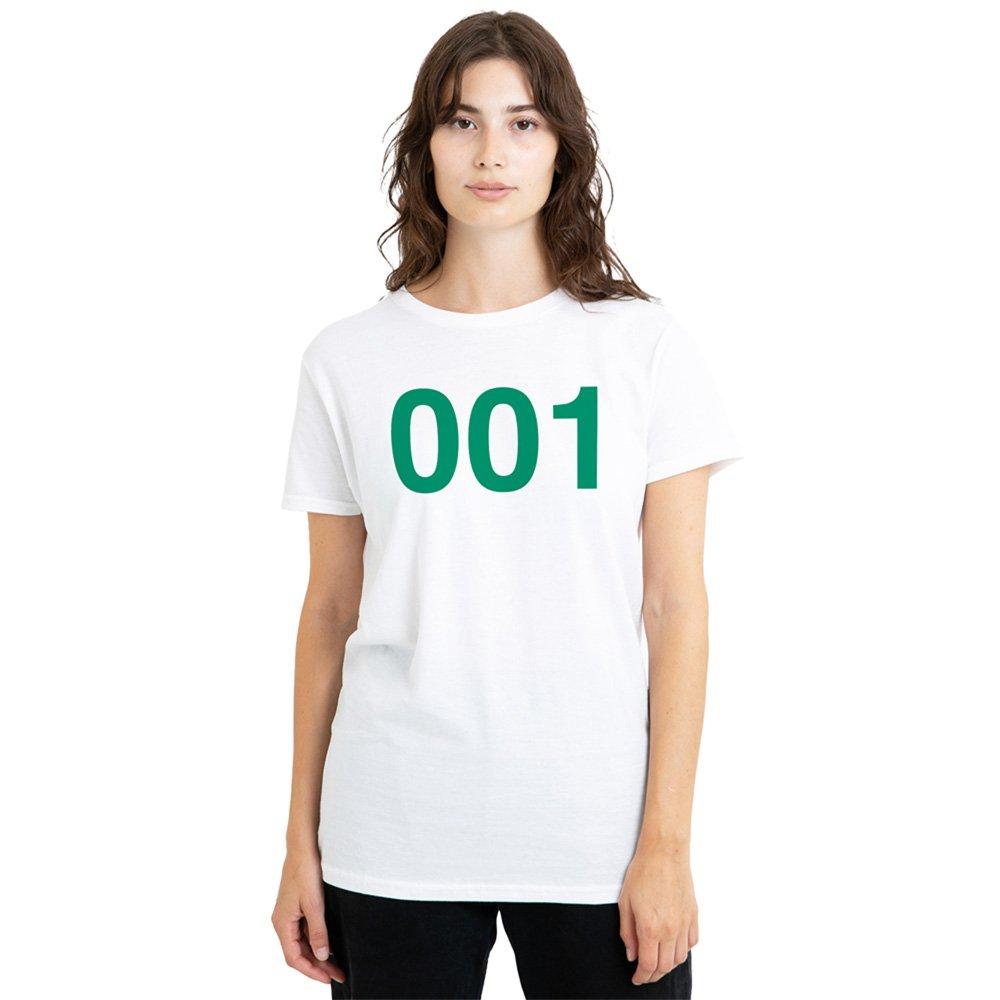 White - Squid Game - Squid Game Player 001 Ladies T Shirt White - 1