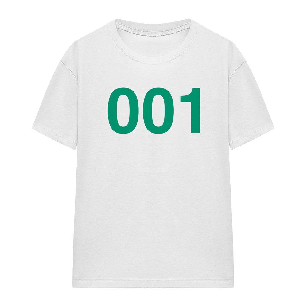 White - Squid Game - Squid Game Player 001 Ladies T Shirt White - 4