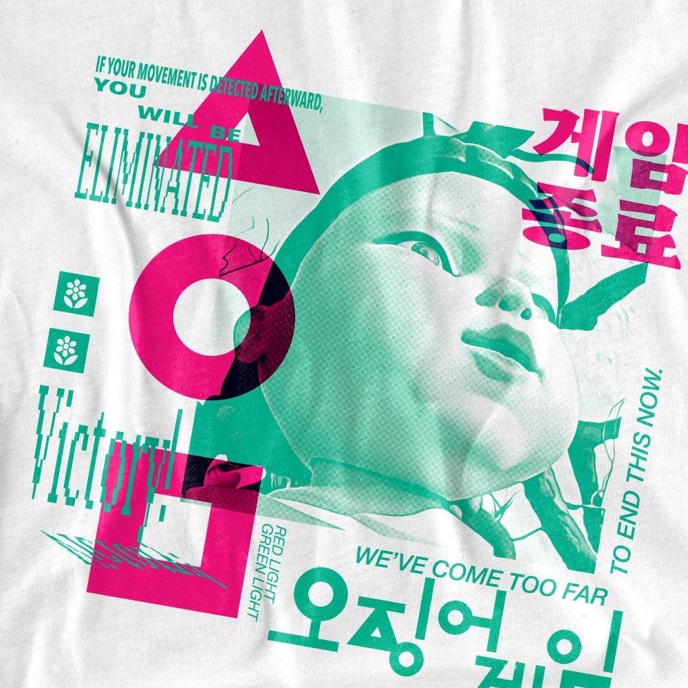 White - Squid Game - Squid Game Young Hee Overlay T-Shirt White - 2