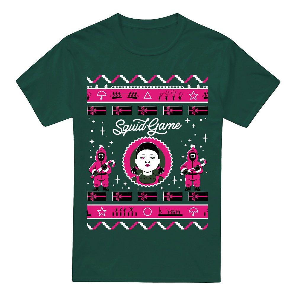 Green - Squid Game - Squid Games Fair Isle Mens T-Shirt Green - 4