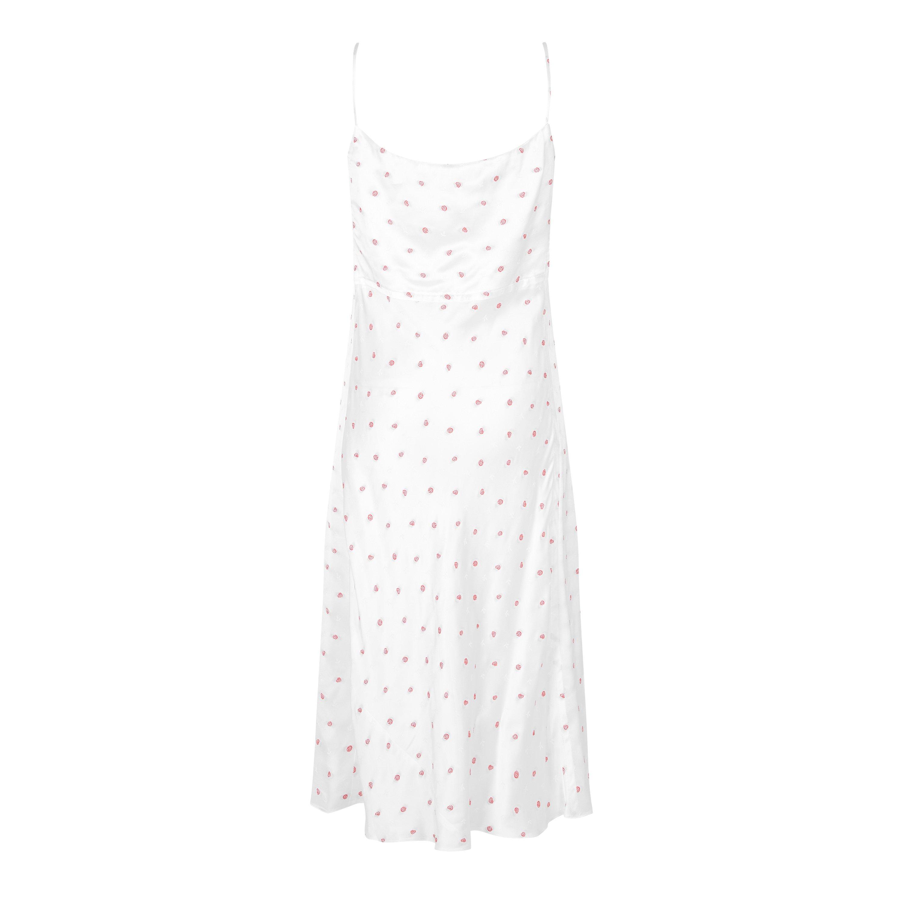 Stone Wht - Marni - Women's Floral Satin Slip Dress - 5