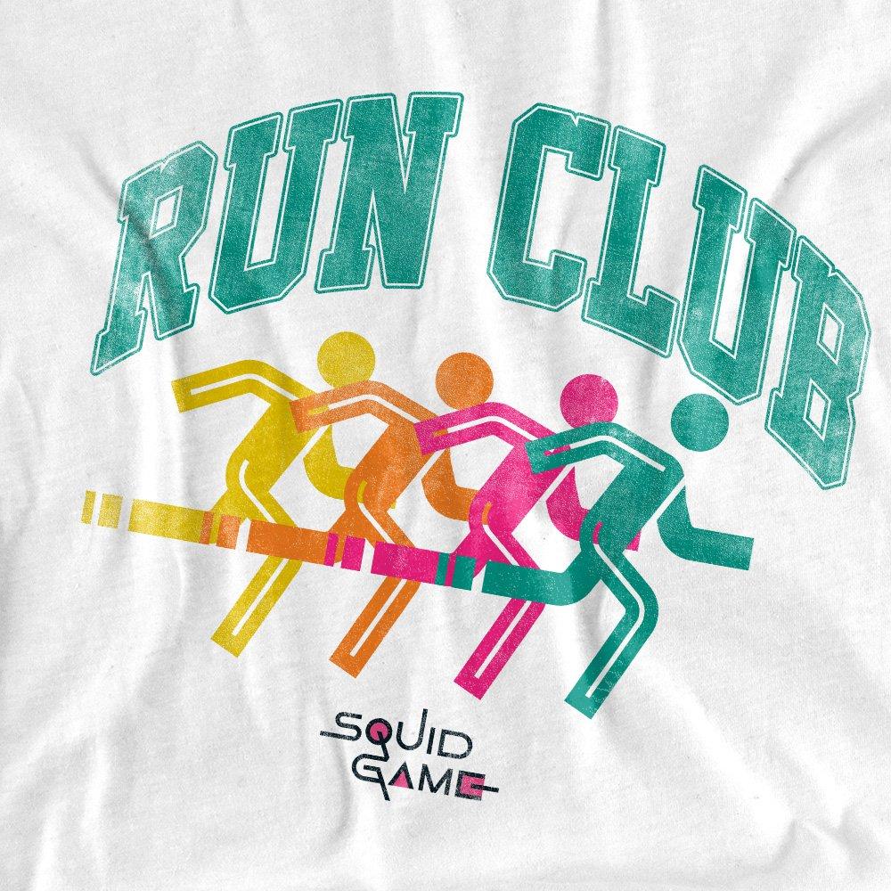 White - Squid Game - SQUID GAME RUN CLUB SILHOUETTE Long Sleeve T-Shirt - 2