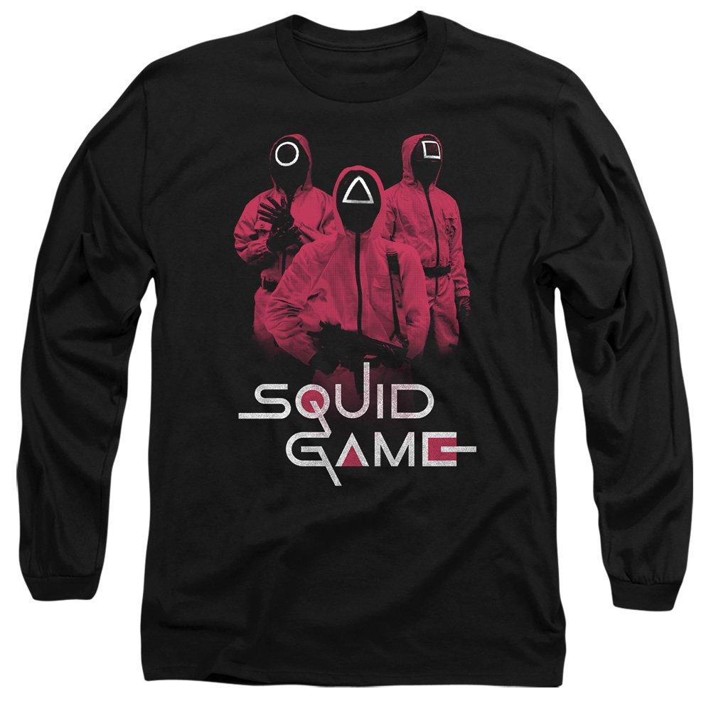 Black - Squid Game - SQUID GAME GUARDS AT THE READY Long Sleeve T-Shirt - 1