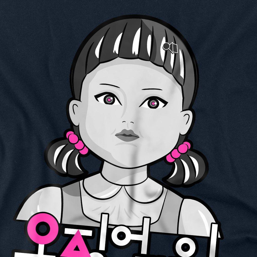 Navy - Squid Game - SQUID GAME YOUNG-HEE POP ART Long Sleeve T-Shirt - 2