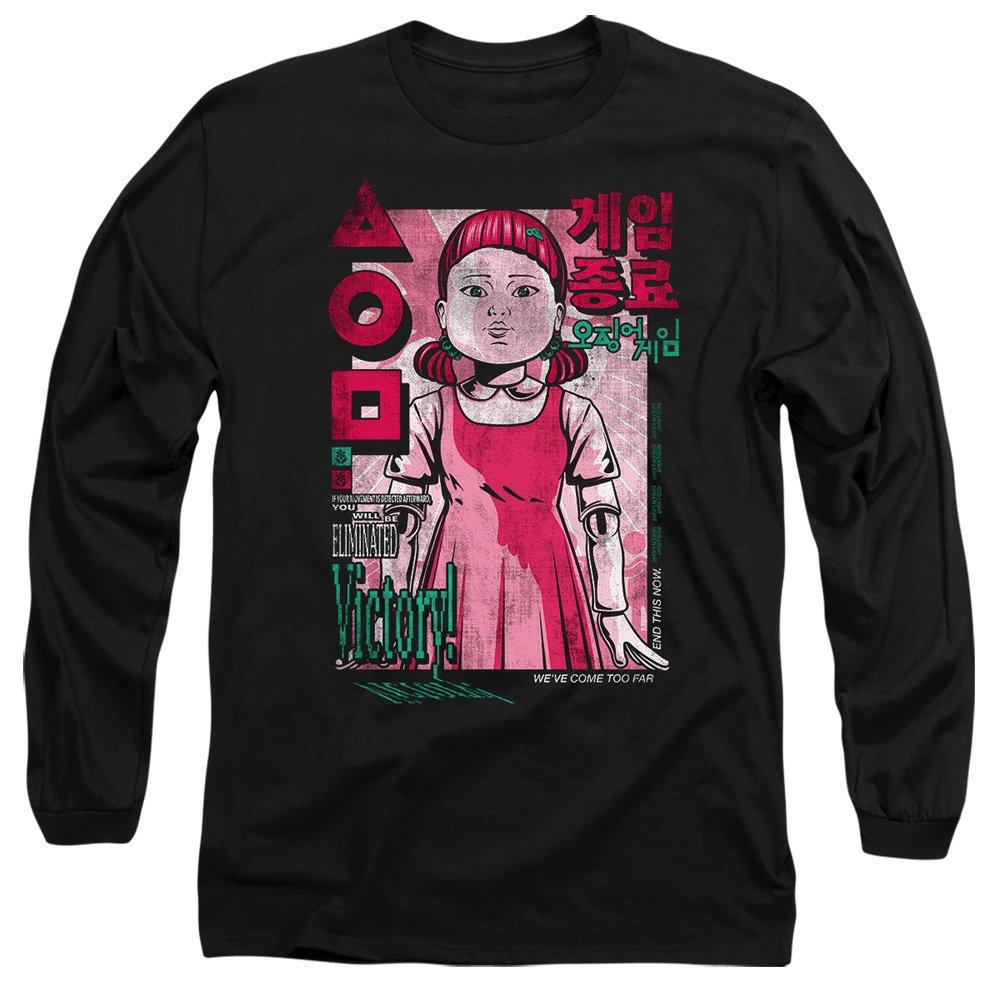 Black - Squid Game - SQUID GAME YOUNG-EE COMIC ANIME Long Sleeve T-Shir - 1