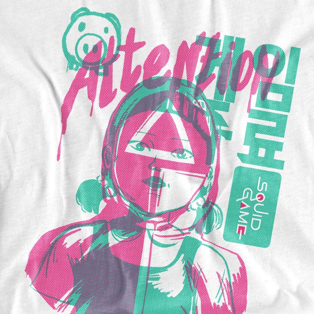 White - Squid Game - SQUID GAME ATTENTION ALL PLAYERS Long Sleeve T-Shi - 2